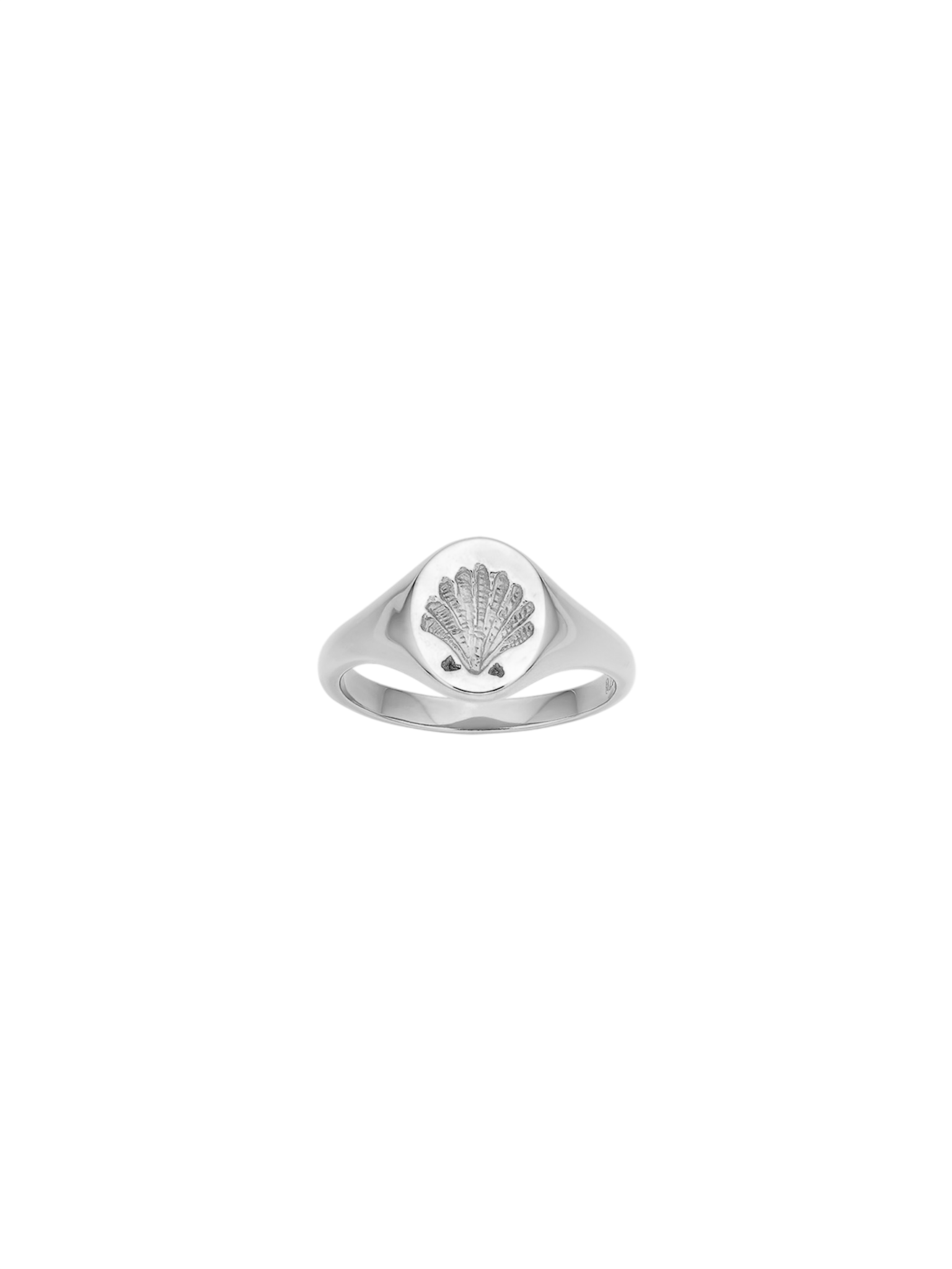 Secret society of shell lovers signet ring silver